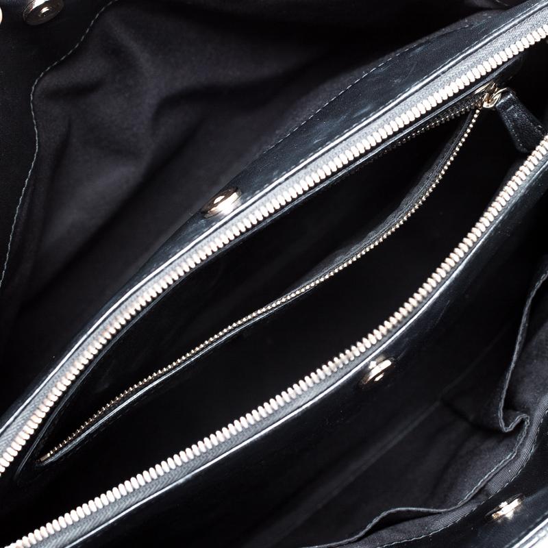 Dior Black Cannage Leather Soft Lady Dior Shopping Tote 2