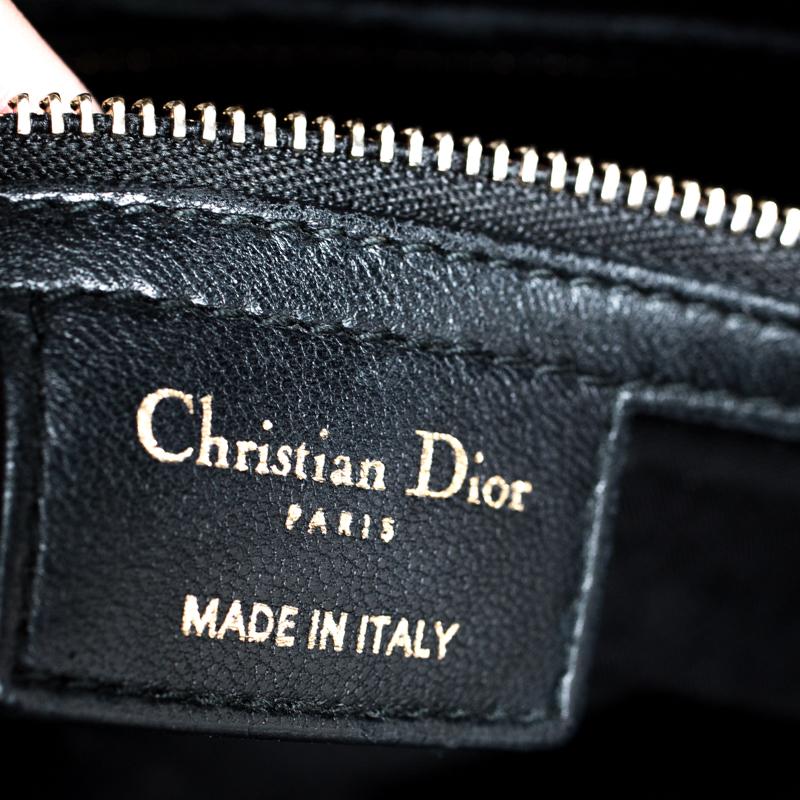 Dior Black Cannage Leather Soft Lady Dior Shopping Tote 5