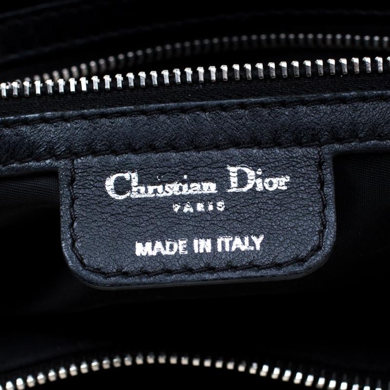 Dior Black Cannage Nylon Charming Lock Satchel 3