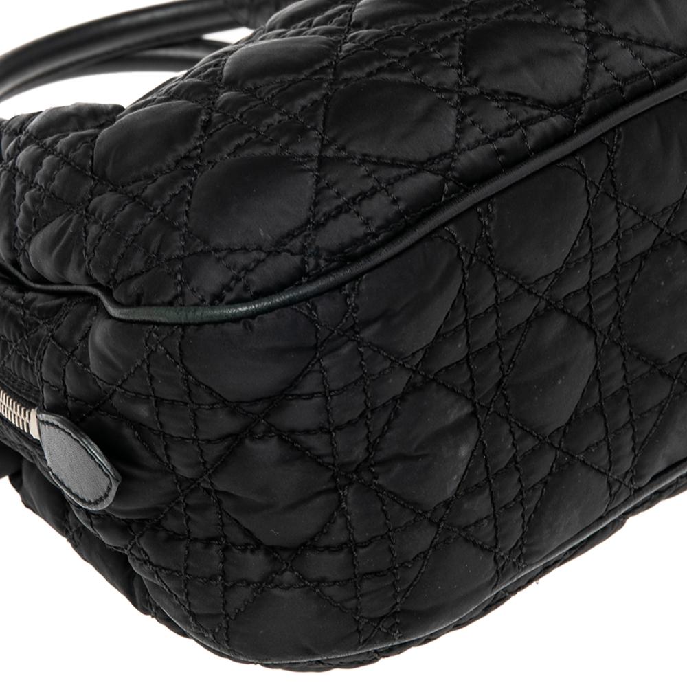 Dior Black Cannage Nylon Charming Shoulder Bag 6