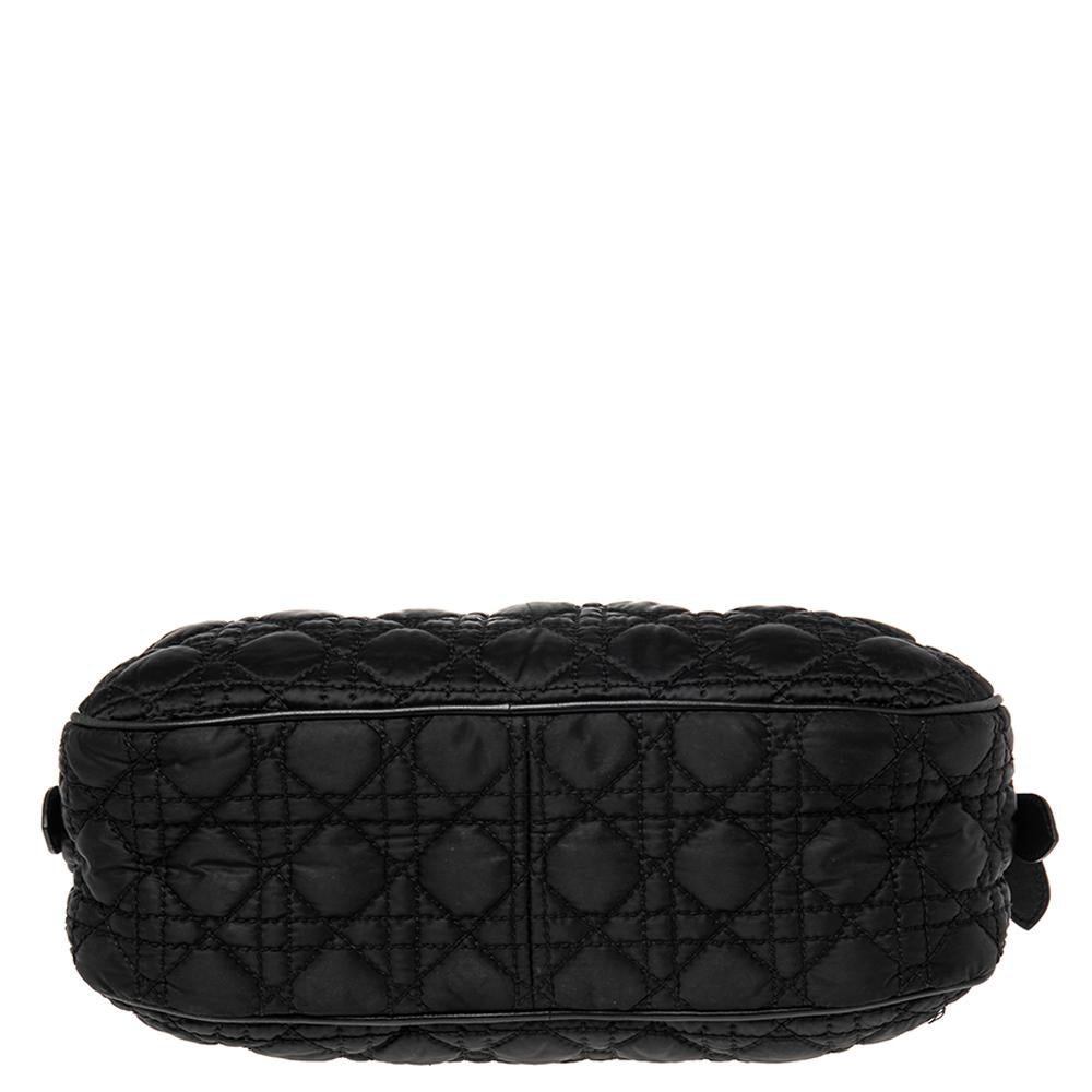 Dior Black Cannage Nylon Charming Shoulder Bag 7