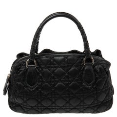 Dior Black Cannage Nylon Charming Shoulder Bag