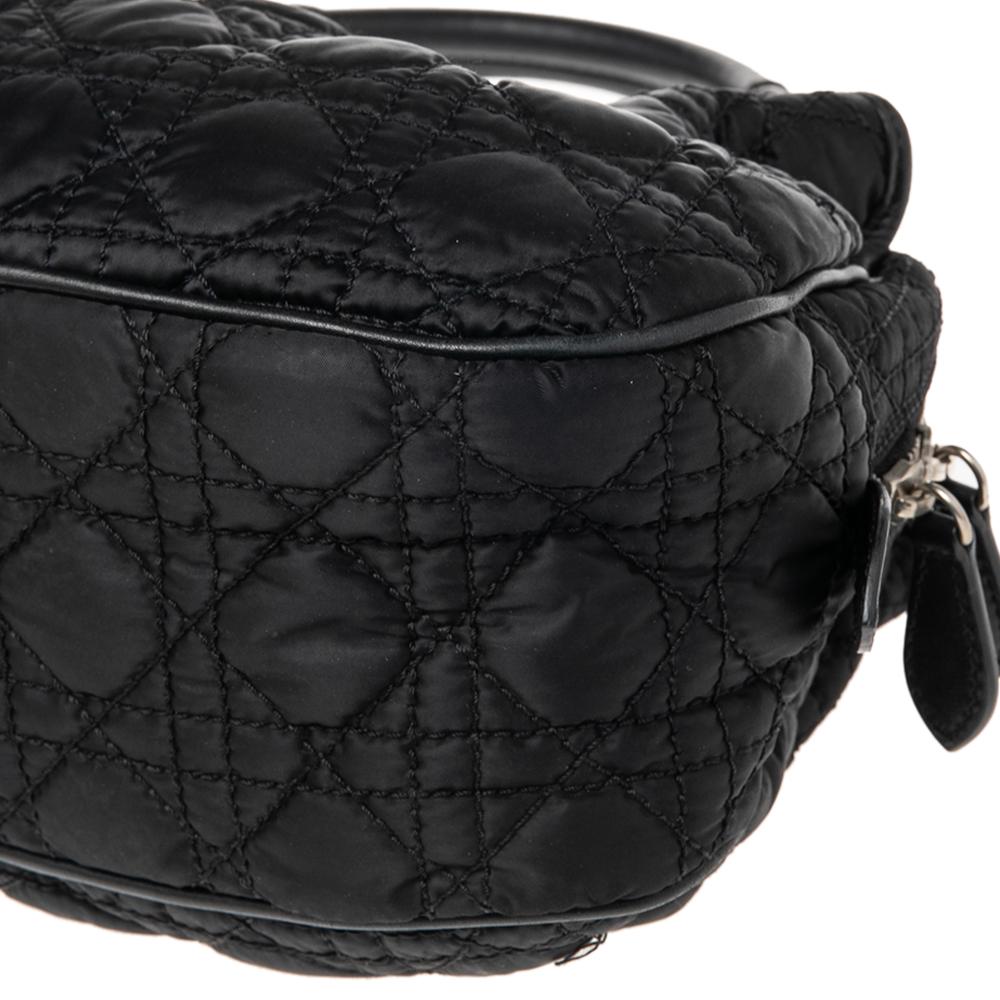 Dior Black Cannage Nylon Charming Shoulder Bag 4