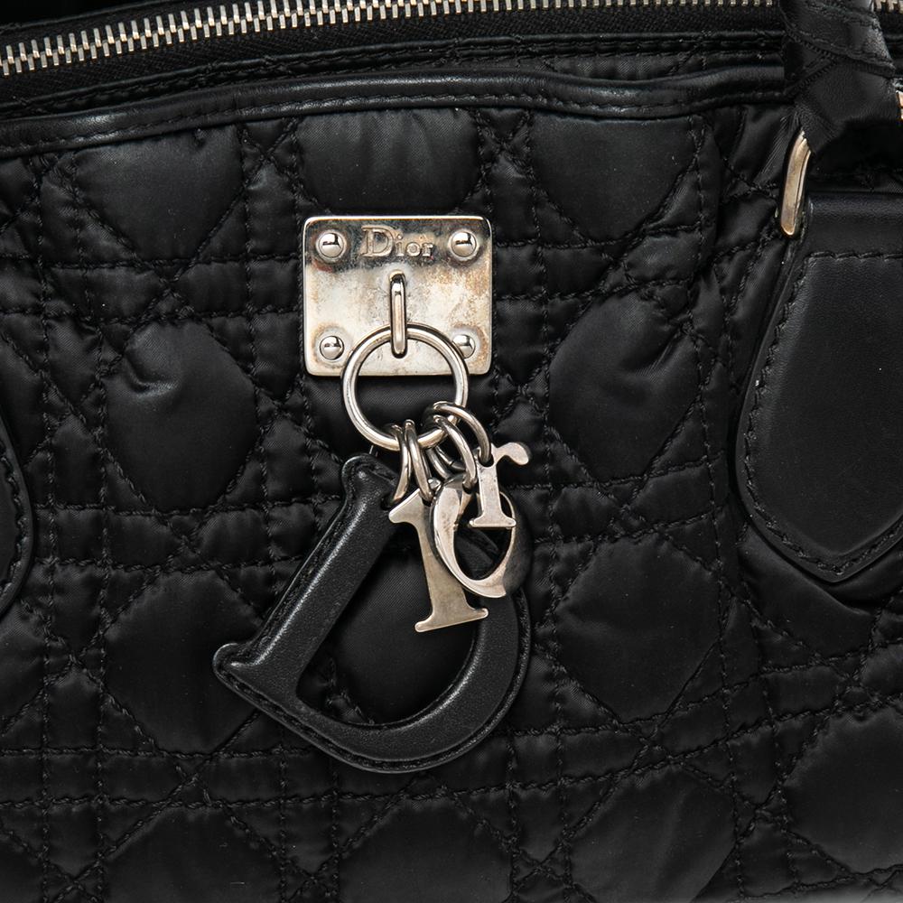 Dior Black Cannage Nylon Charming Shoulder Bag 5