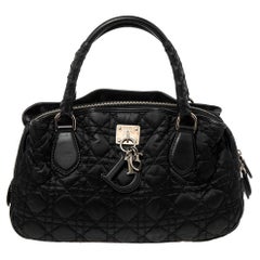 Dior Black Cannage Nylon Charming Shoulder Bag