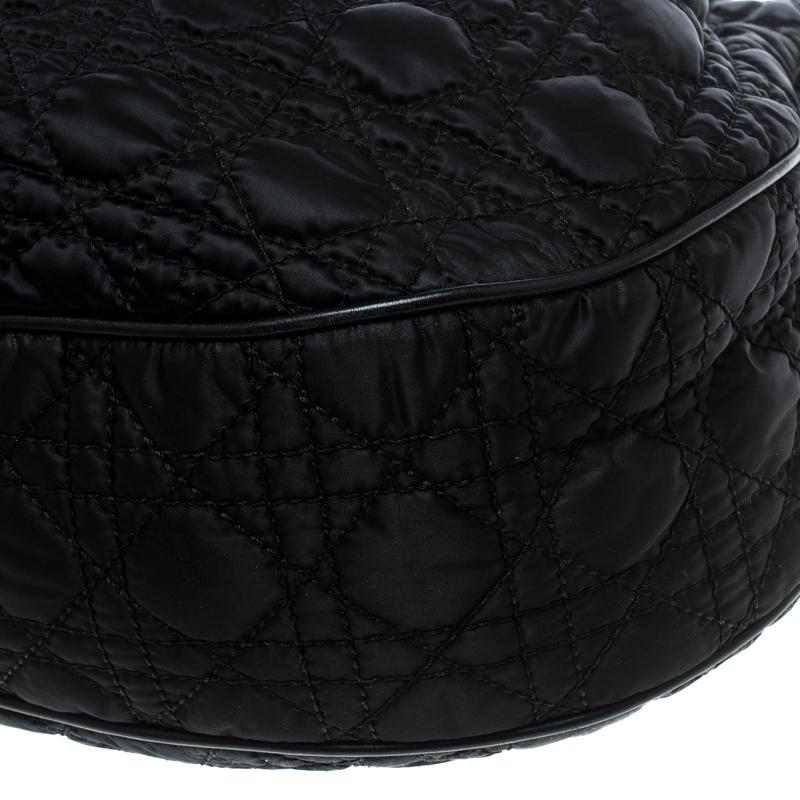 Dior Black Cannage Nylon Lovely Hobo 7