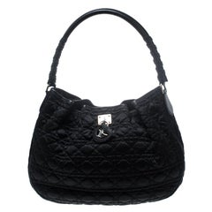 Dior Black Cannage Nylon Lovely Hobo