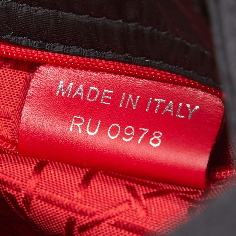 Dior Black Cannage Nylon Shoulder Bag For Sale at 1stdibs