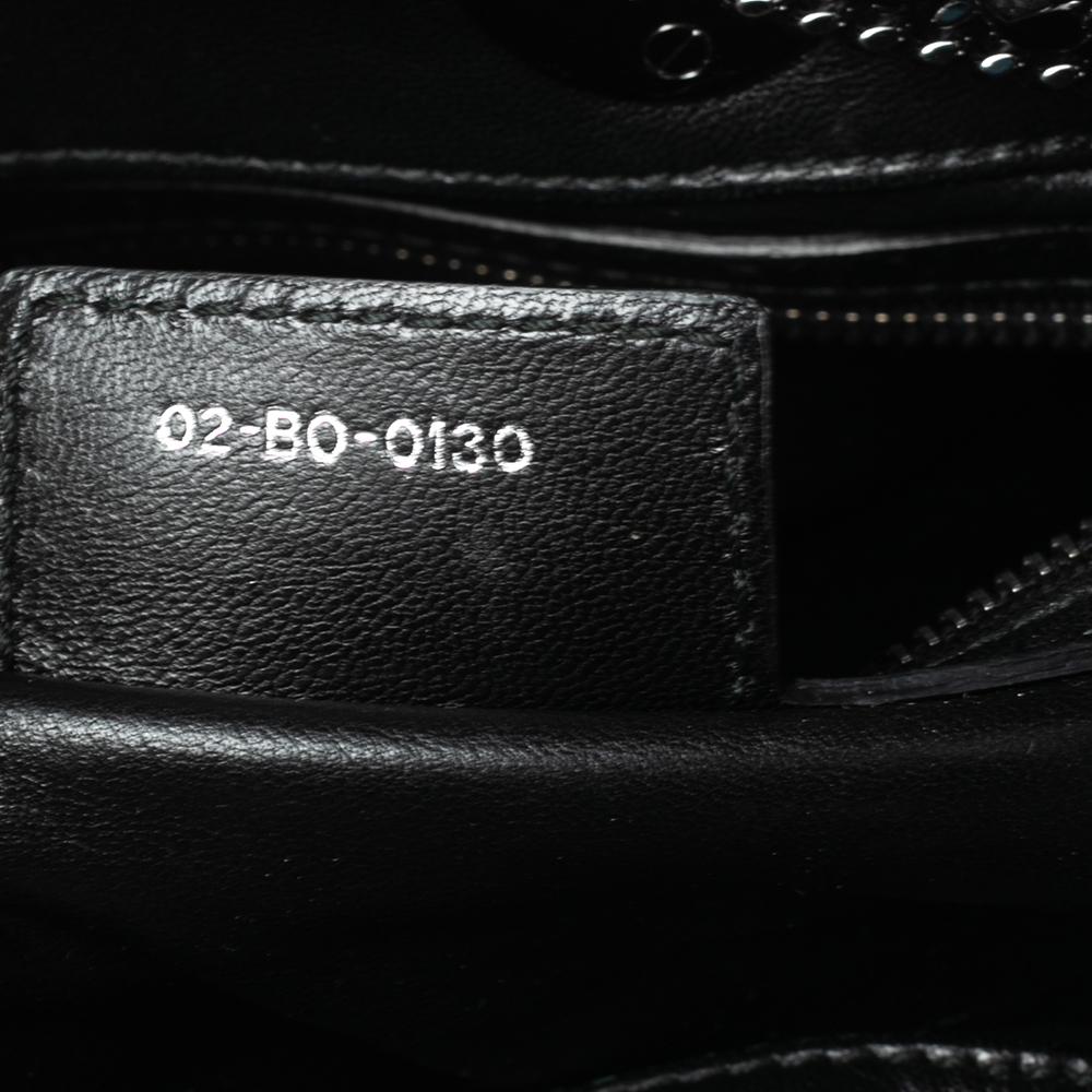 Dior Black Cannage Overstitched Leather Chri Chri Tote In Good Condition In Dubai, Al Qouz 2