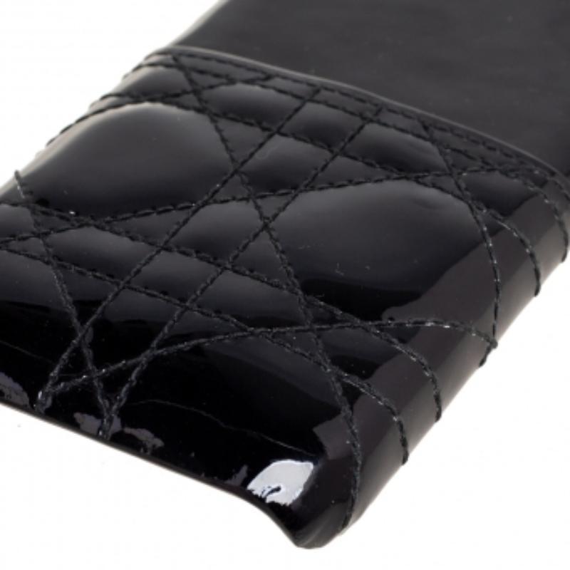 Dior Black Cannage Patent Leather Lady Dior iPhone X/XS Case For Sale 1