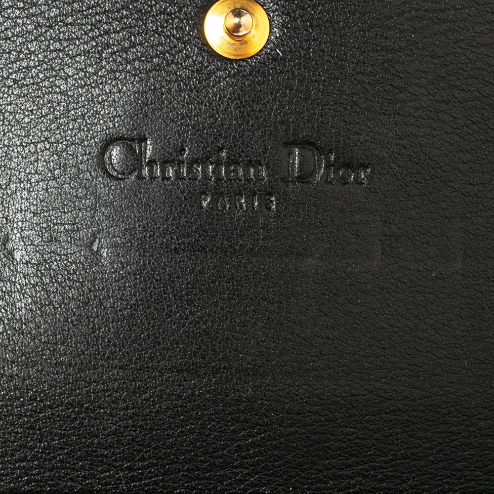 Dior Black Cannage Patent Leather Lady Dior Wallet On Chain 3