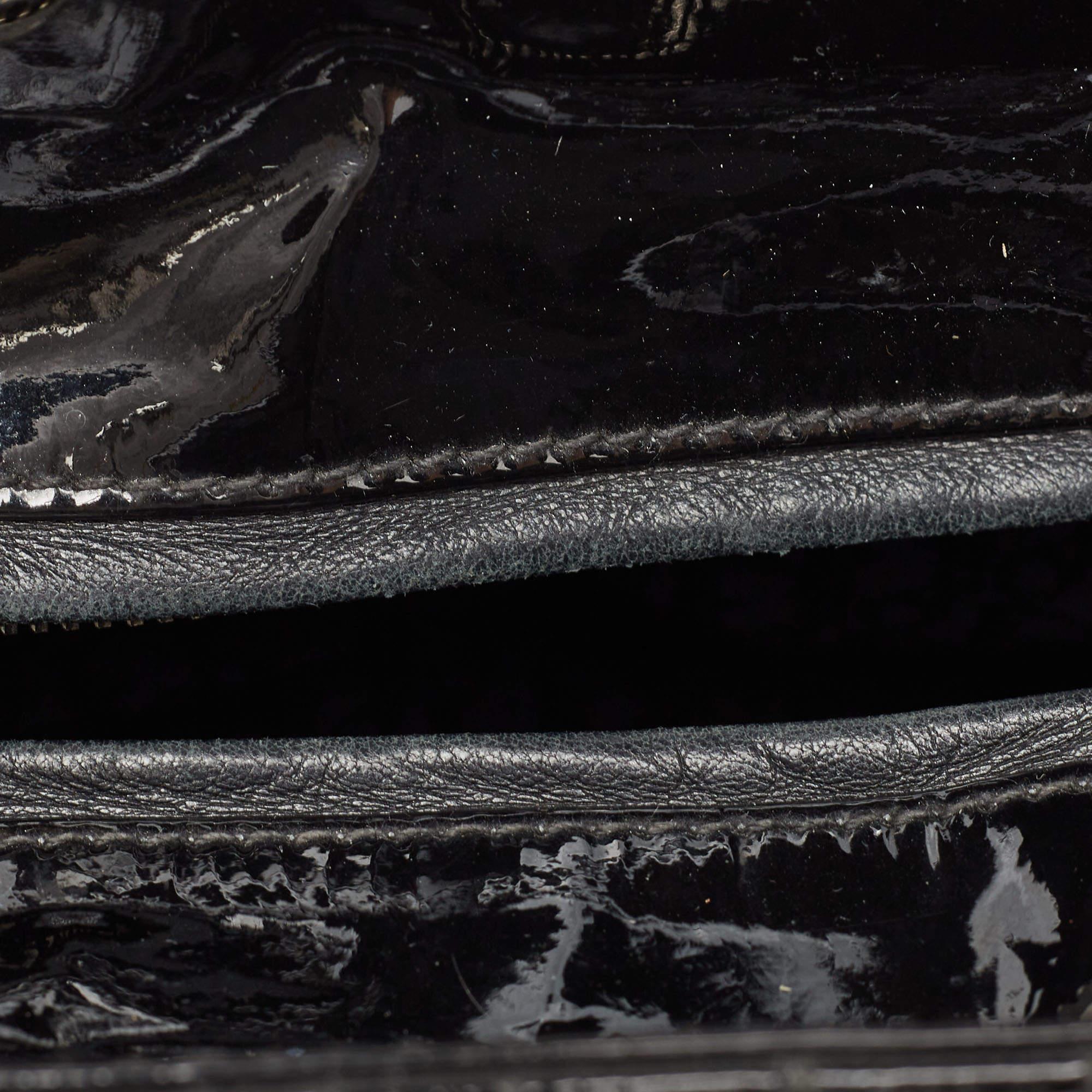 Dior Black Cannage Patent Leather Large Lady Dior Tote 3