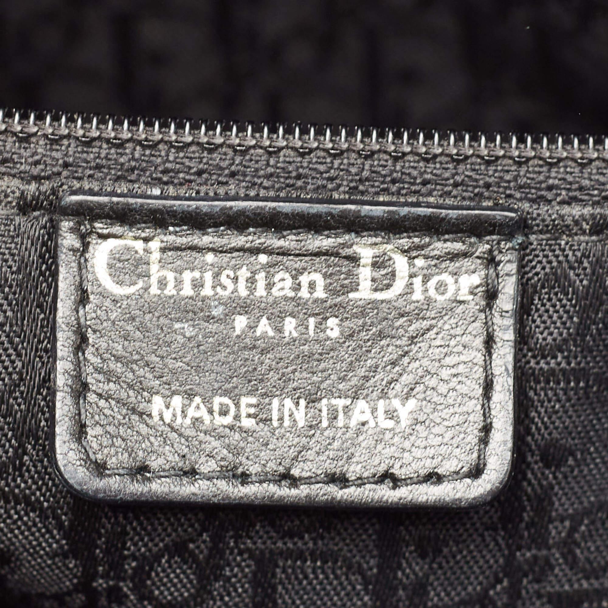 Dior Black Cannage Patent Leather Large Lady Dior Tote 5