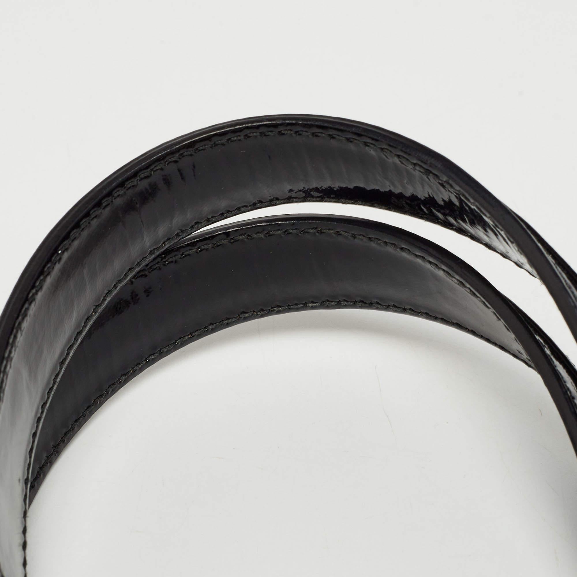 Dior Black Cannage Patent Leather Large Soft Lady Dior Shopper Tote en vente 6