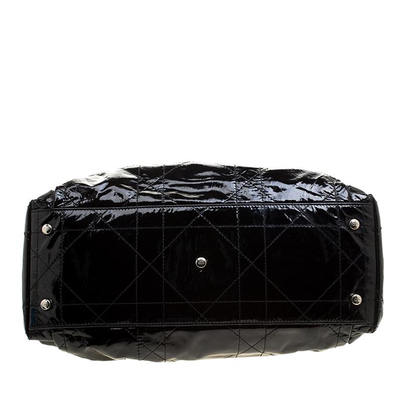 Dior Black Cannage Patent Leather Le Trente Hobo 2