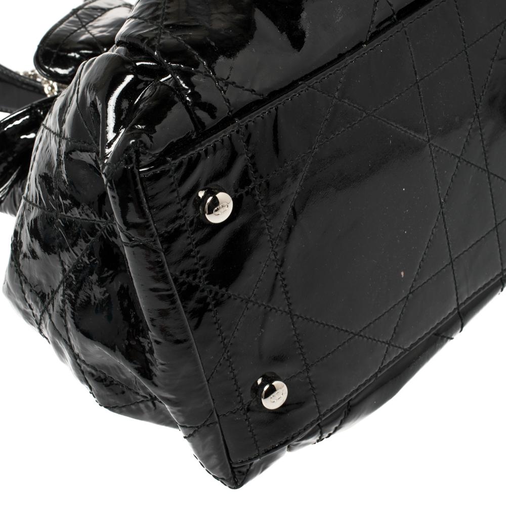 Dior Black Cannage Patent Leather Le Trente Hobo 2