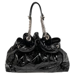 Dior Schwarzes Cannage Lackleder Le Trente Hobo