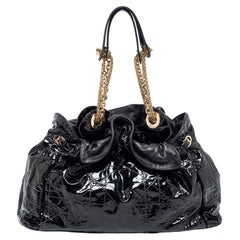 Dior Black Cannage Patent Leather Le Trente Tote