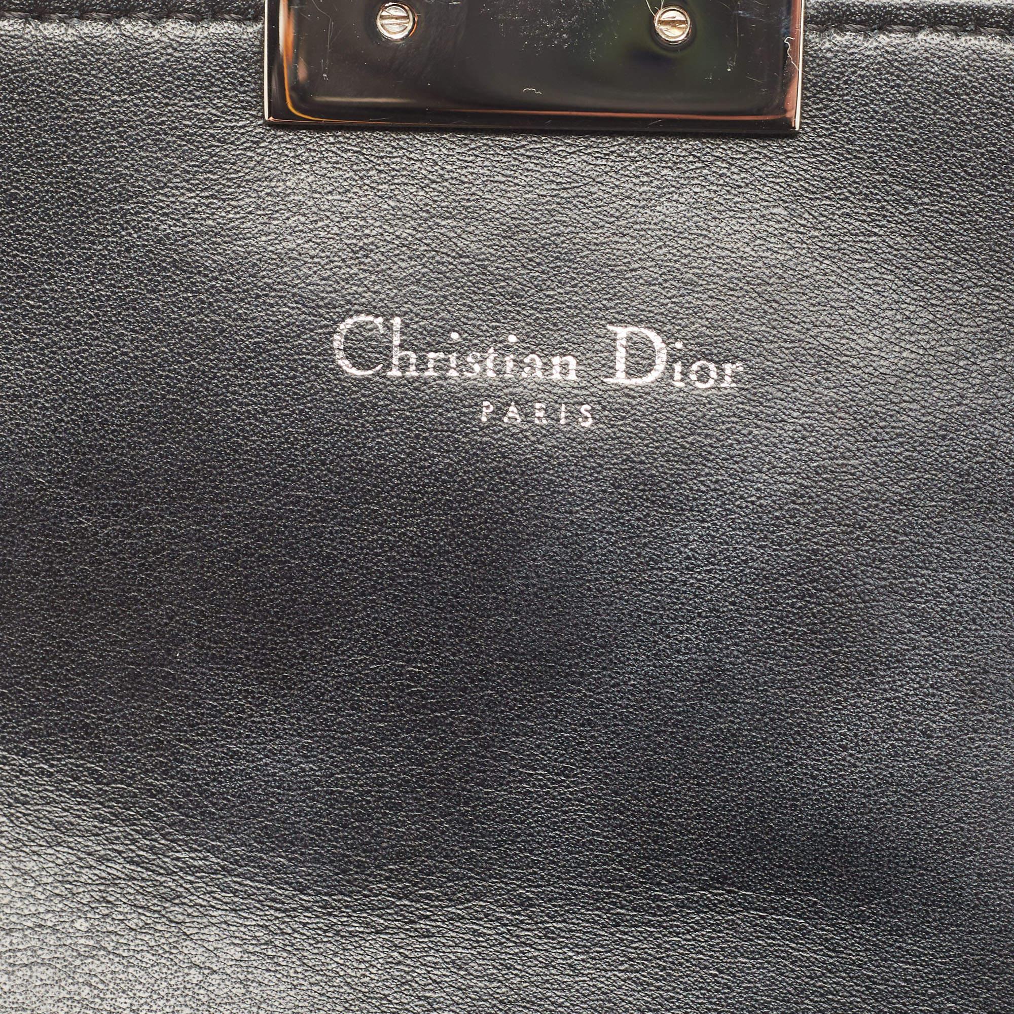 Dior Black Cannage Patent Leather Miss Dior Promenade Chain Bag In Good Condition In Dubai, Al Qouz 2