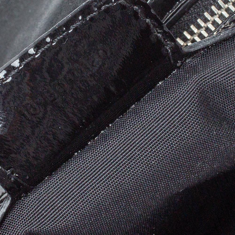 Dior Black Cannage Patent Leather New Lock Flap Bag 2