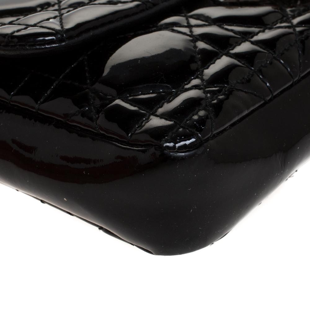 Dior Black Cannage Patent Leather Small Miss Dior Flap Bag 4