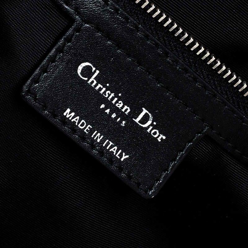 Dior Black Cannage Quilted Coated Canvas Medium Panarea Tote 8