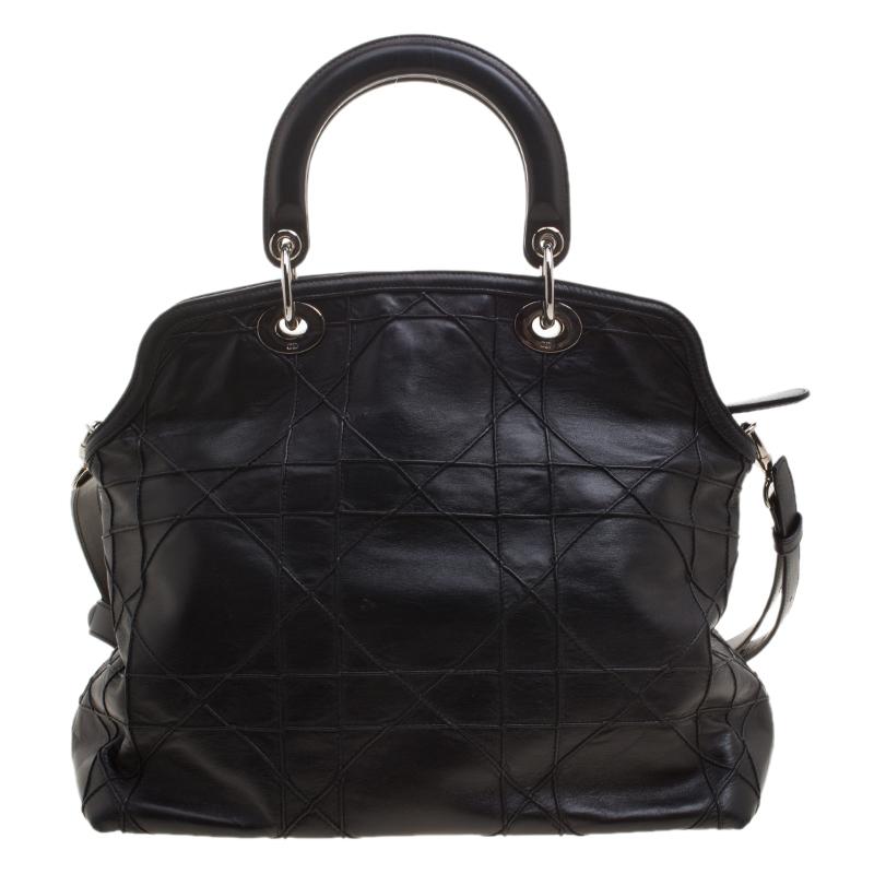 This chic and feminine tote is from Dior. The bag is crafted from leather and it features their signature Cannage quilt, two top handles, and a shoulder strap. The bag has an interior sized to fit your daily essentials and lastly, it is complete
