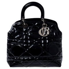 Dior Black Cannage Quilted Leather Granville Tote