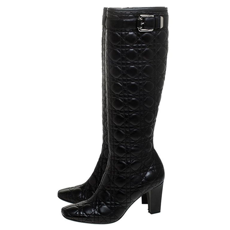 dior black leather boots