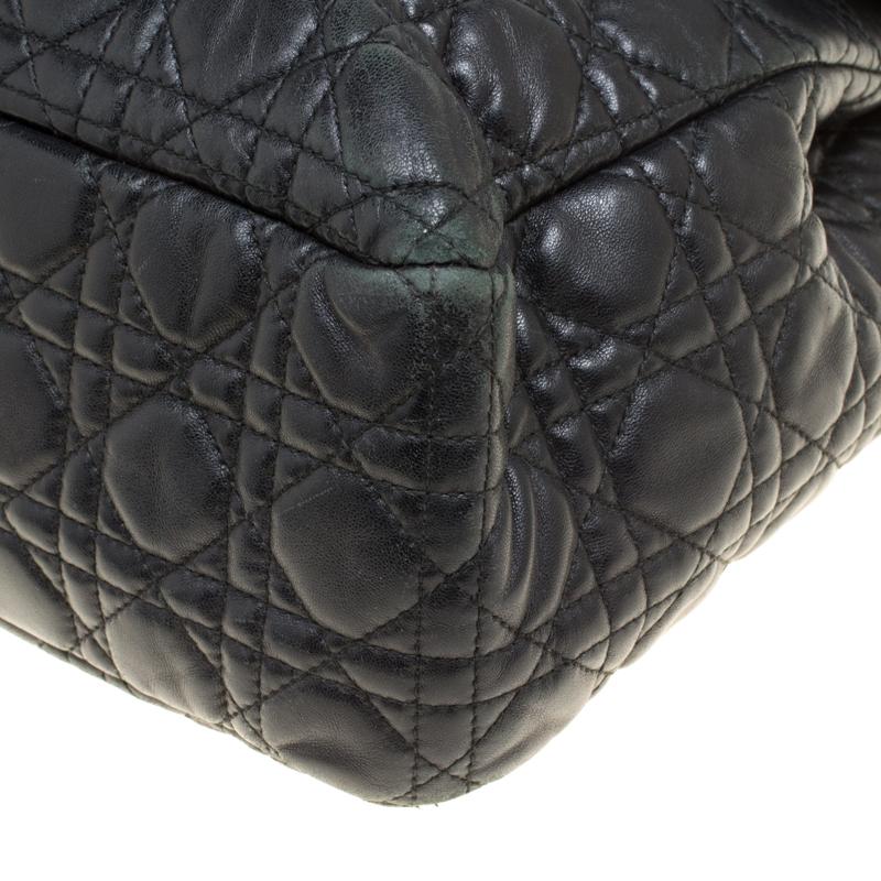 Dior Black Cannage Quilted Leather Large New Lock Satchel 8