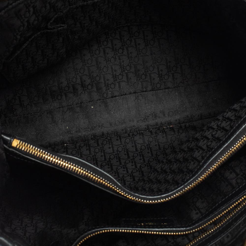 Dior Black Cannage Quilted Leather Large Shopper Tote 7