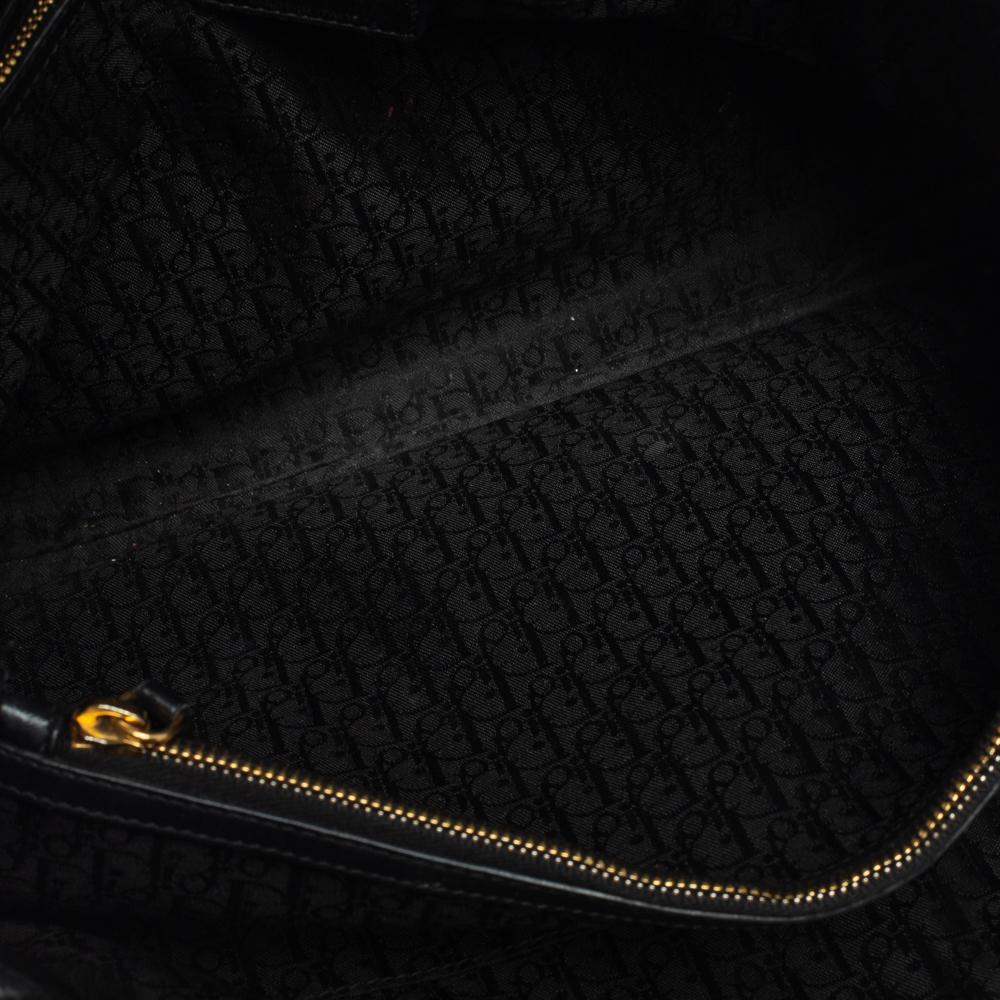 Dior Black Cannage Quilted Leather Large Shopper Tote 8