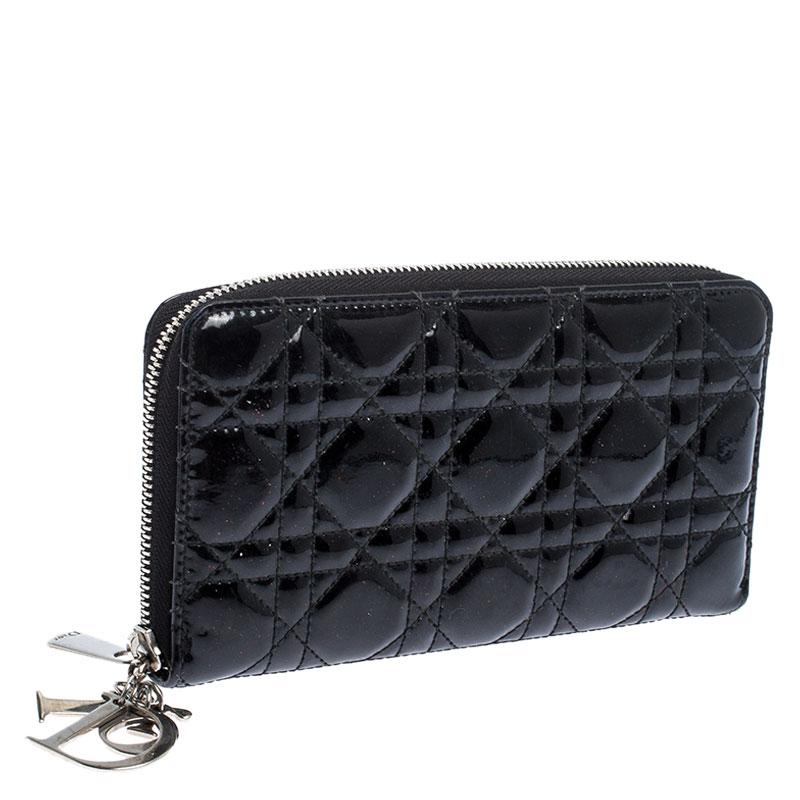 dior patent wallet