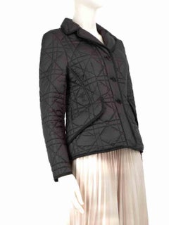 Dior Black Cannage Taffeta Quilted Jacket Size L