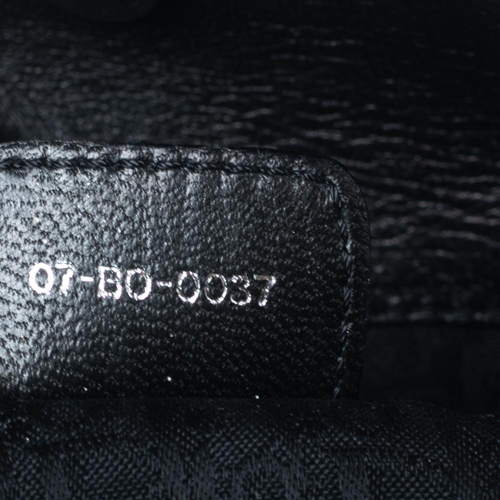 Dior Black Cannage Whipstitch Leather Hobo In Good Condition In Dubai, Al Qouz 2