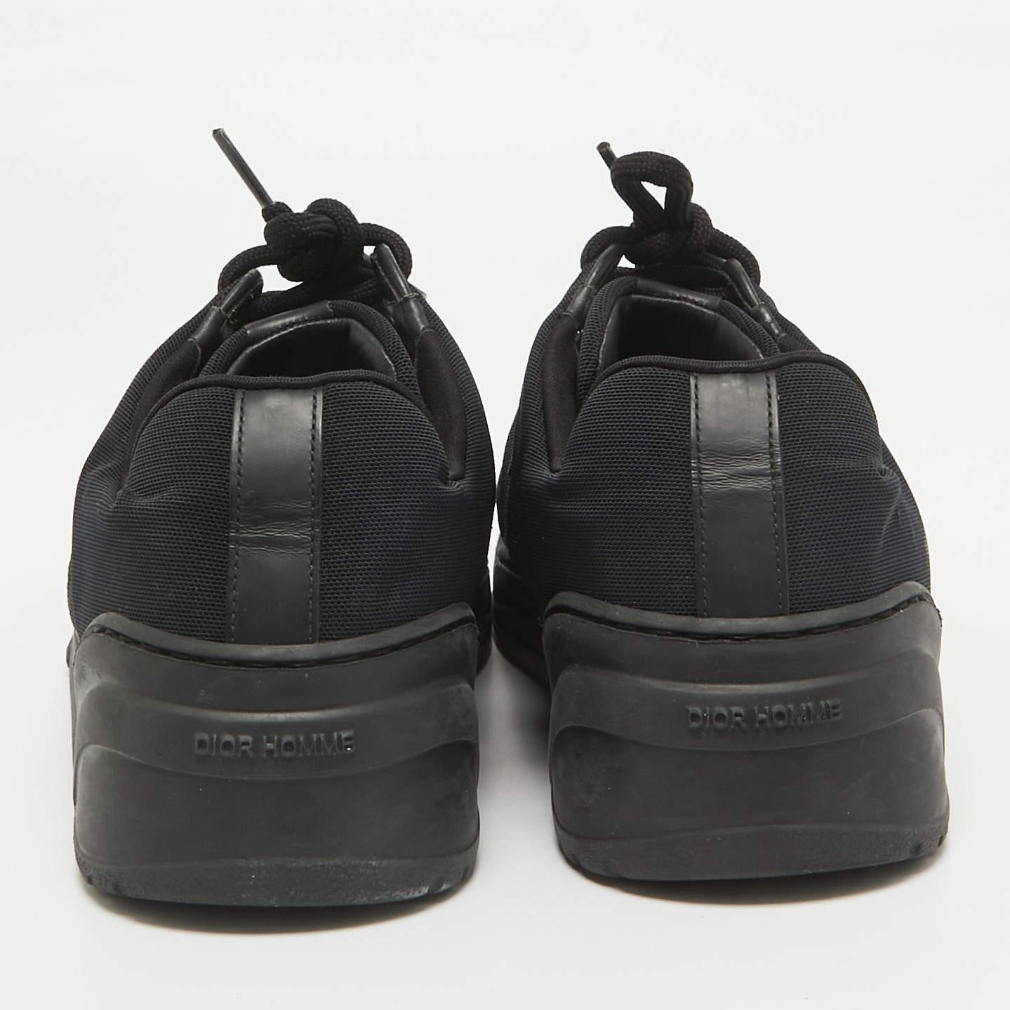 Donna Dior, scarpe da ginnastica in tela e pelle nera Up & Up Taglia 39 in vendita