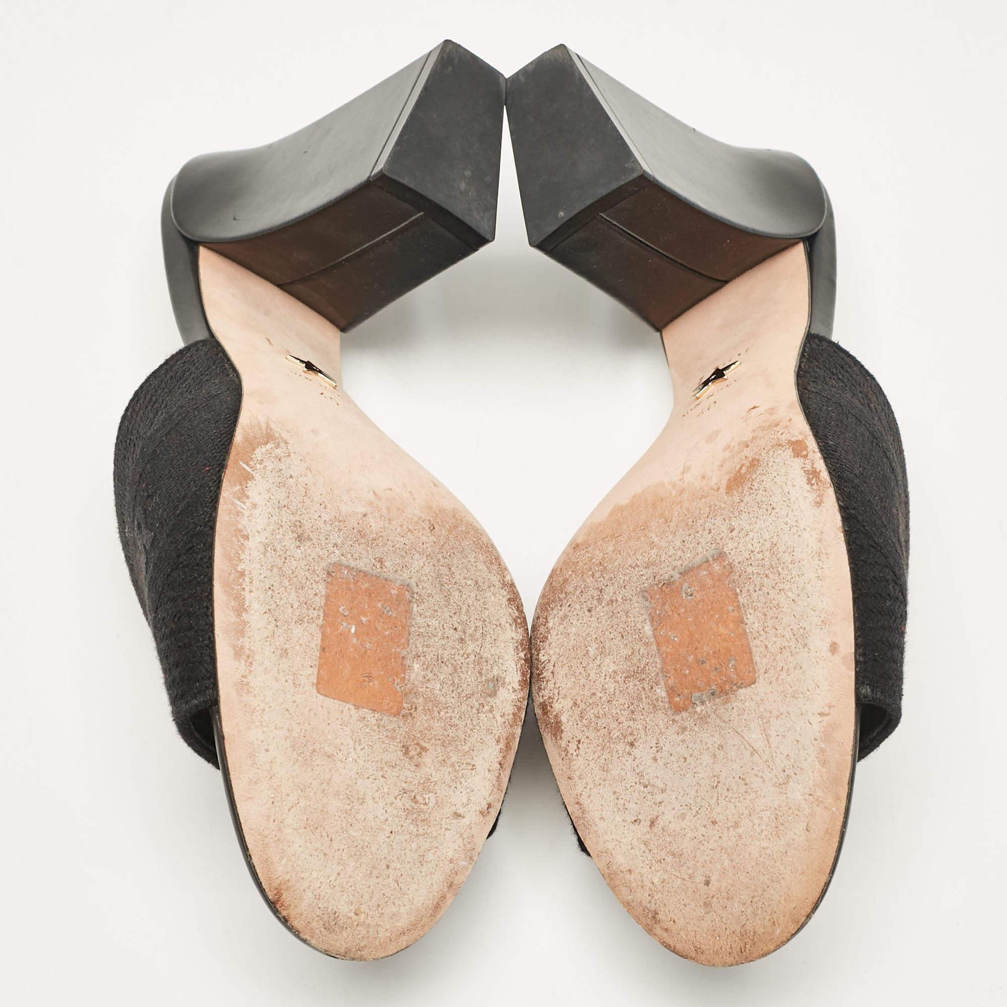 Dior Black Canvas Dway Slide Sandals Size 40 2