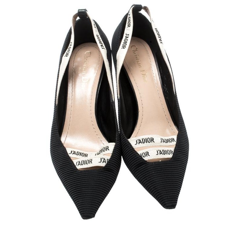dior heels with ribbon