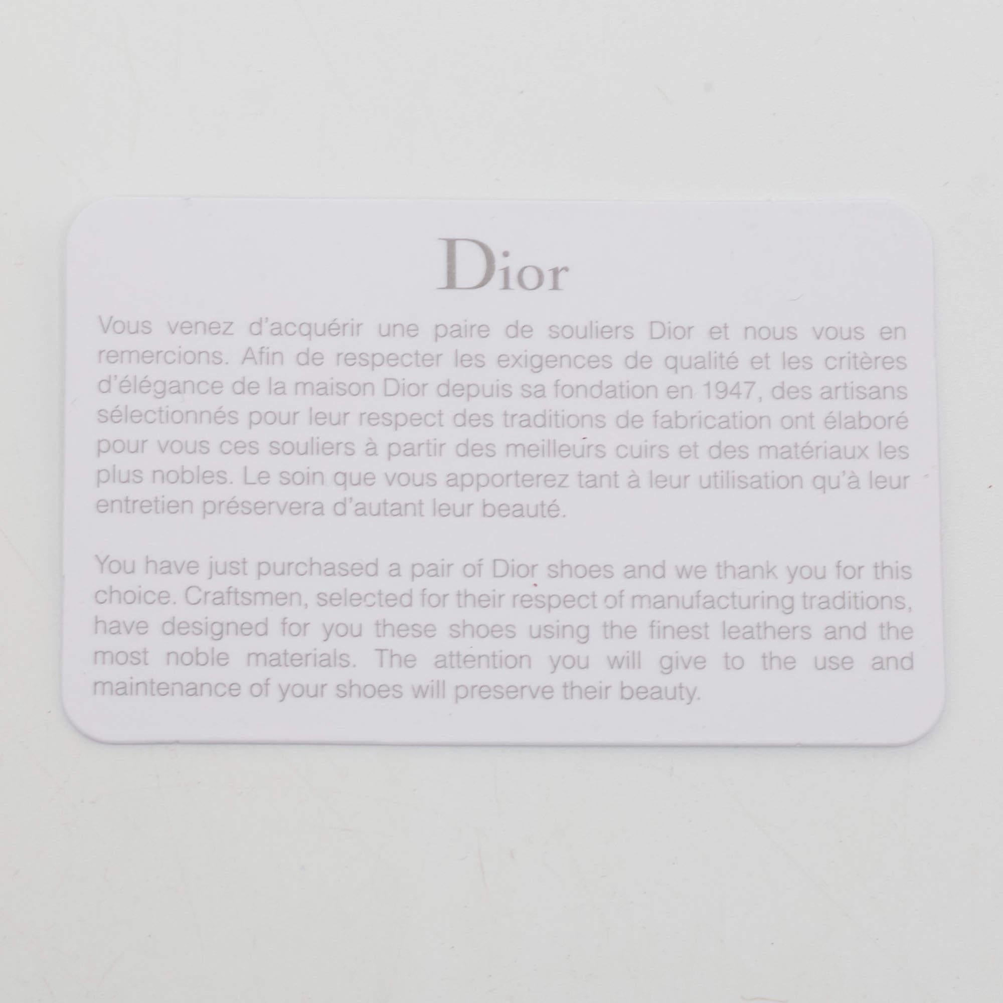Dior Black Canvas J'Adior Slingback Flats Size 37 2