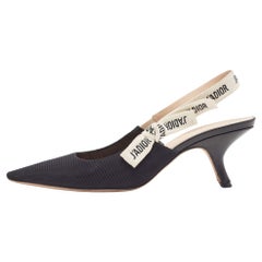 Dior Schwarz Canvas J'adior Slingback Pumps Größe 41,5