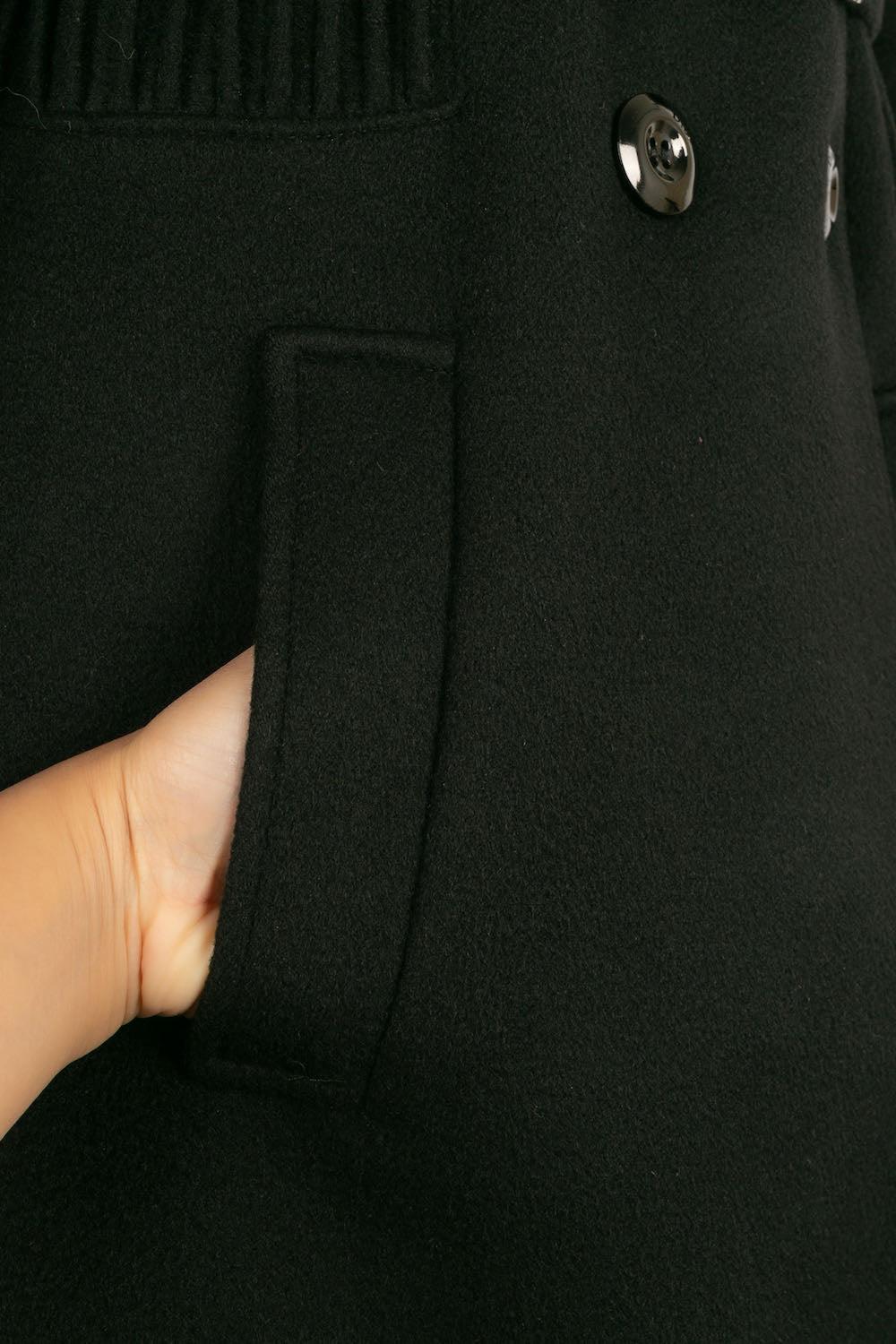Dior Black Cashmere Coat Winter Collection, 2007 For Sale 6