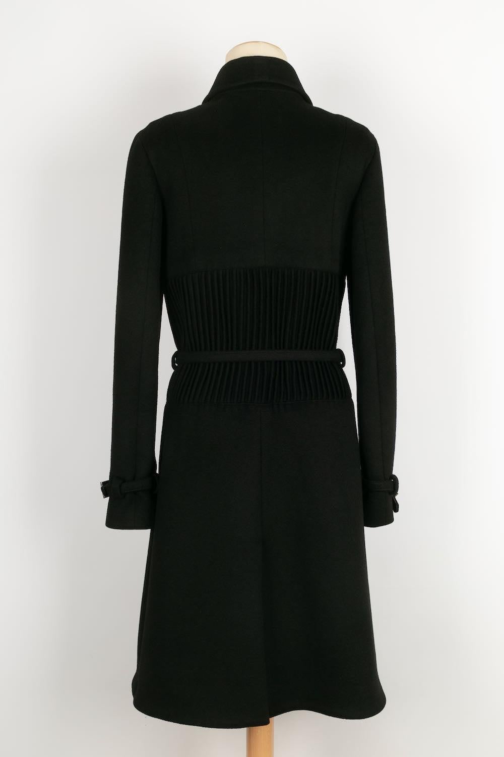 Dior Black Cashmere Coat Winter Collection, 2007 In Excellent Condition For Sale In SAINT-OUEN-SUR-SEINE, FR