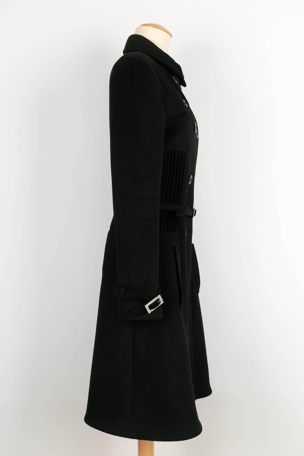 Women's Dior Black Cashmere Coat Winter Collection, 2007 For Sale