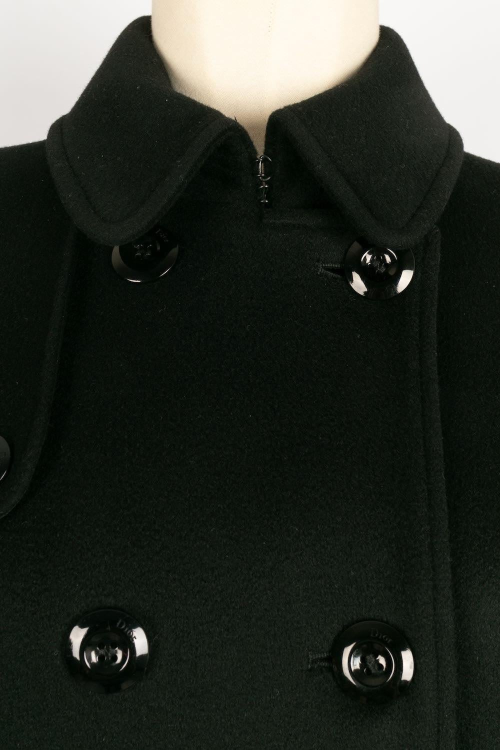 Dior Black Cashmere Coat Winter Collection, 2007 For Sale 1
