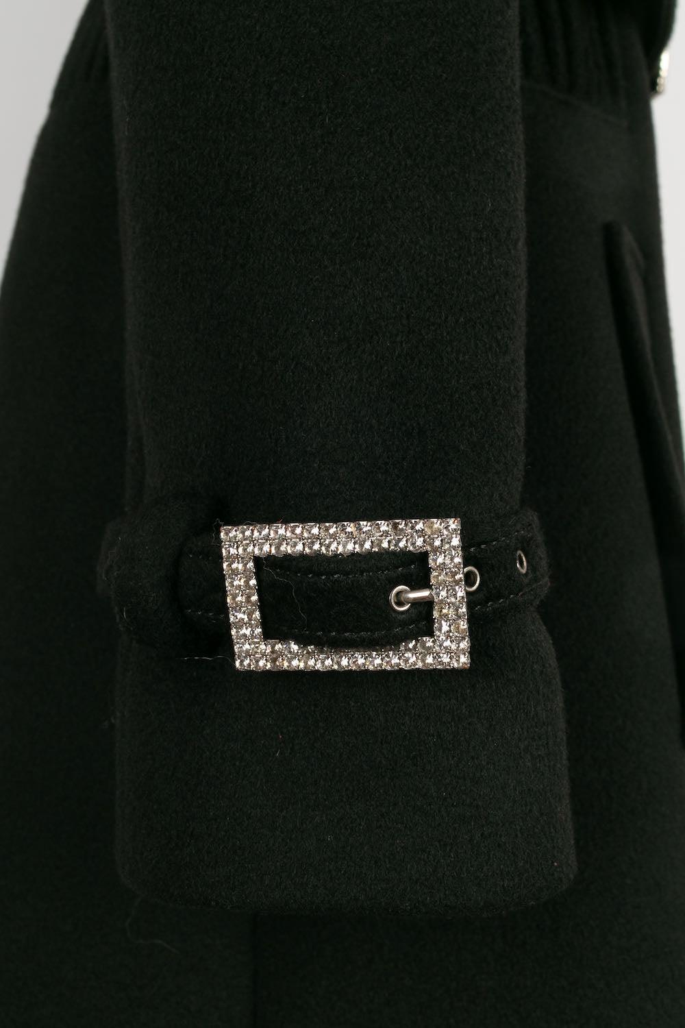 Dior Black Cashmere Coat Winter Collection, 2007 For Sale 3