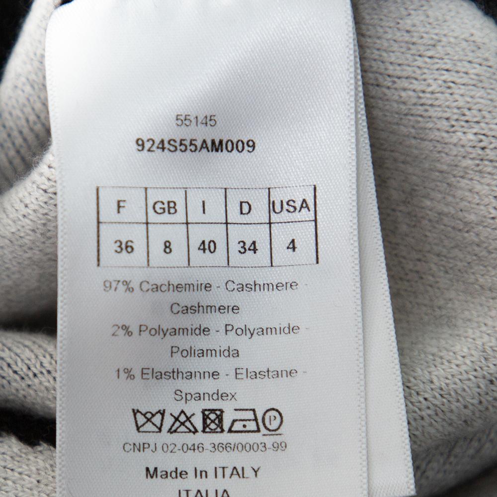 Dior Black Cashmere J'ADIOR 8 Crewneck Sweater S In Good Condition In Dubai, Al Qouz 2