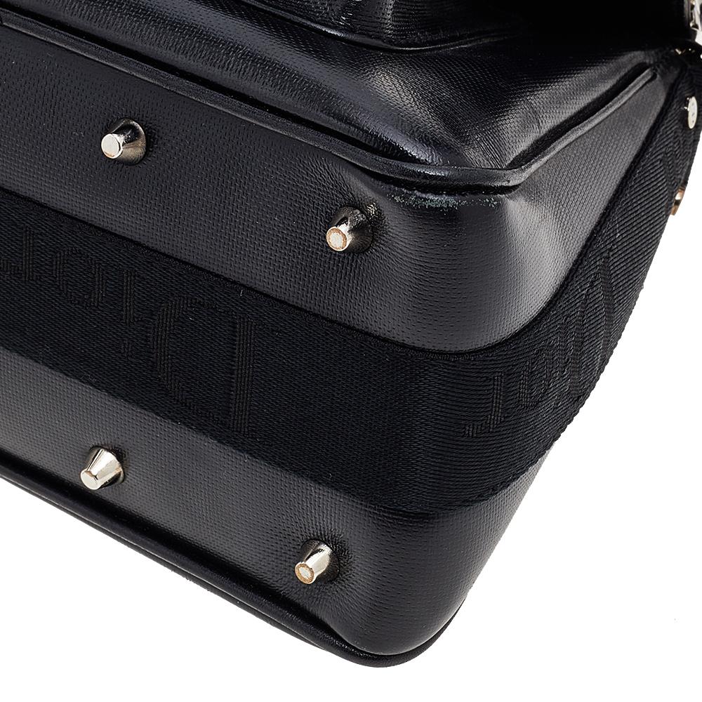 Dior - Sac à bandoulière Hardcore en toile enduite noire et cristal 4