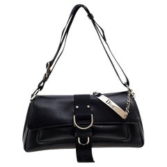 Dior Black Coated Canvas Crystal Hardcore Shoulder Bag