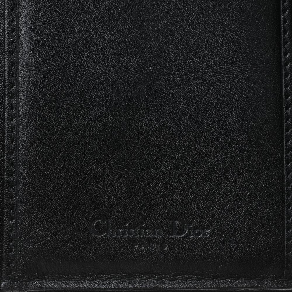 Dior Black Coated Canvas Logo-Tape Continental Wallet 1