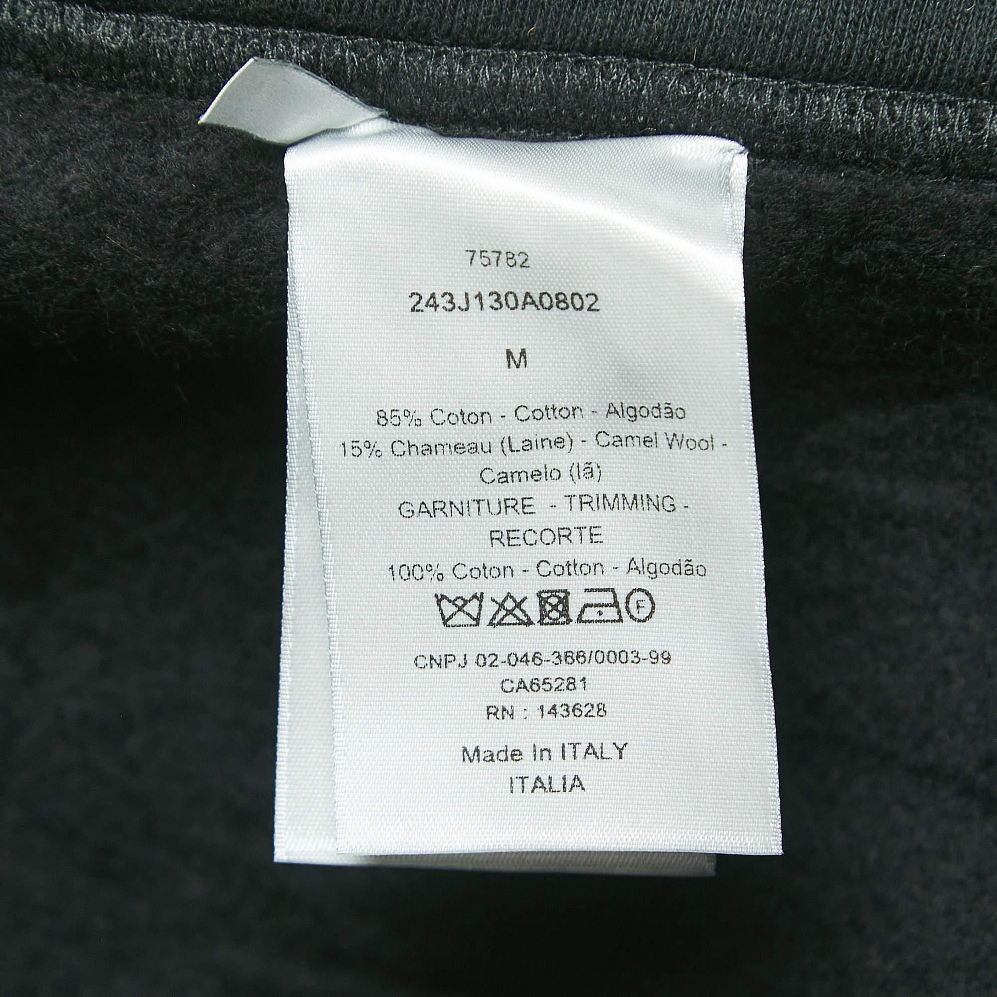 Dior Schwarze Laufsteg-Jogginghose aus Baumwollmischung mit Kordelzug M im Angebot 3